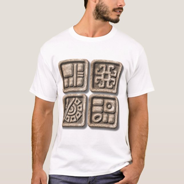 T-shirt Glyphes maya (Devant)