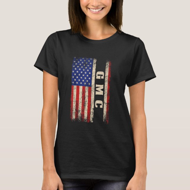 T-shirt GMC Last Name Shirt GMC Name American Flag (Devant)