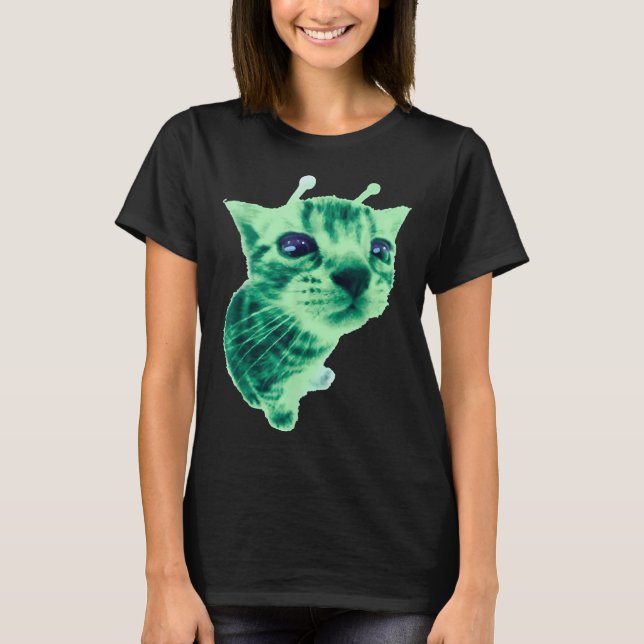 T-shirt Gnarp Chat Silly Alien Chat Mème Brainrot Mème Drô (Devant)