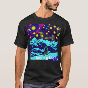 T-shirt Gnarry Nightski Van Gough amusant skis pun