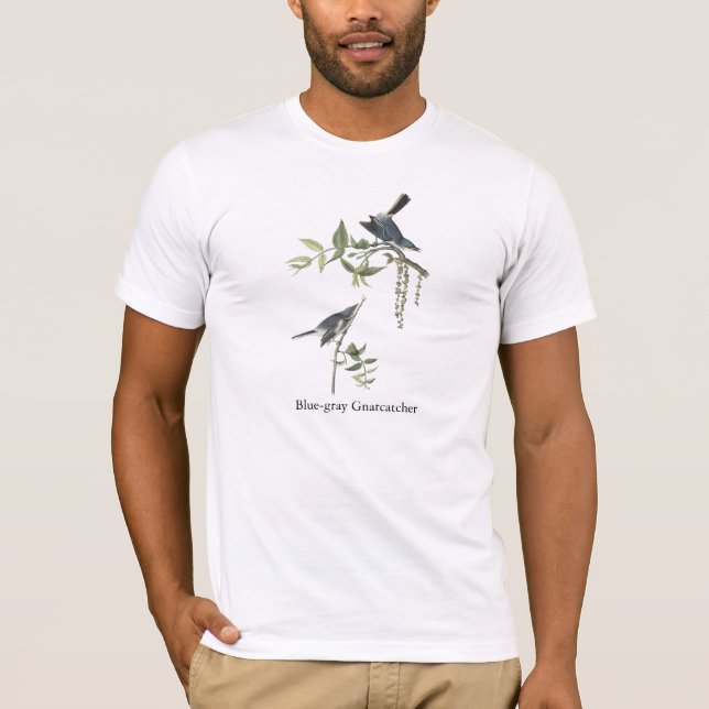 T-shirt Gnatcatcher Bleu-gris, John Audubon (Devant)