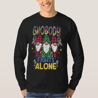 T-shirt Gnobody Fights Alone Autistic Gnome Support Autism