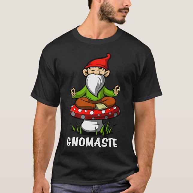 T-shirt Gnomaste Gnome de Yoga (Devant)