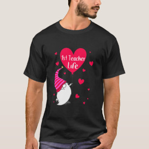 T-shirt Gnome 1Ème Vie de l'enseignant 95 Cadeau d'anniver