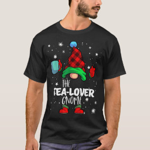 T-shirt Gnome amateur de thé carreau rouge de Buffalo fami