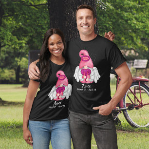 T-shirt Gnome Aries Astrologie Zodiaque Signal Angel Unise