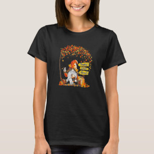 T-shirt Gnome au parfum de citrouille Bonjour Automne Ora