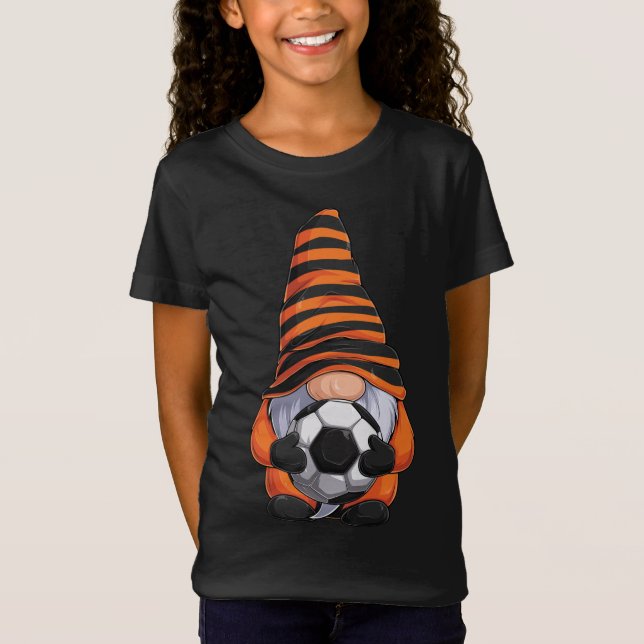 T-Shirt Gnome Avec Balle De Football Halloween Joueur De F (Devant)