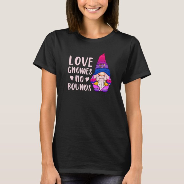 T-shirt Gnome Bisexual LGBT Pride Bi Couleurs (Devant)