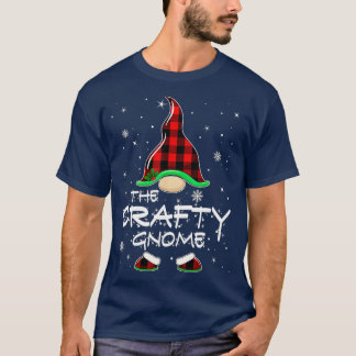 T-shirt Gnome Buffalo Plaid Correspondant Famille Christa