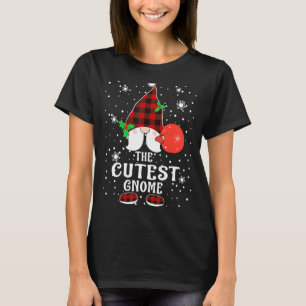 T-shirt Gnome Buffalo Plaid Correspondant Famille Christa