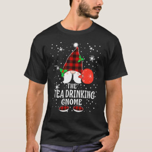 T-shirt Gnome buveur de thé Buffalo à carreaux famille ass