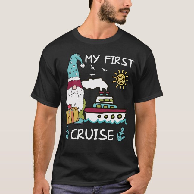 T-shirt Gnome Cruise Funny Première Croisière (Devant)
