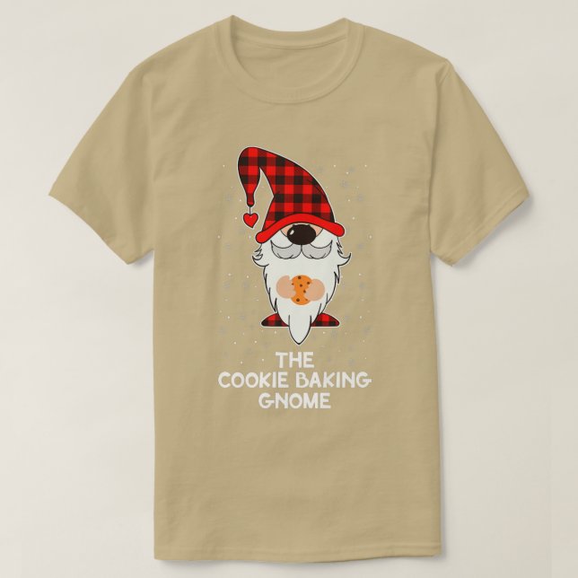 T-shirt Gnome Cuisinière De Cookie Plaid Lover Xmas Baker  (Design devant)