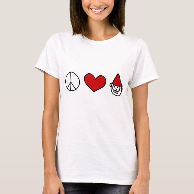 T-shirt Gnome d'amour de paix (Devant)