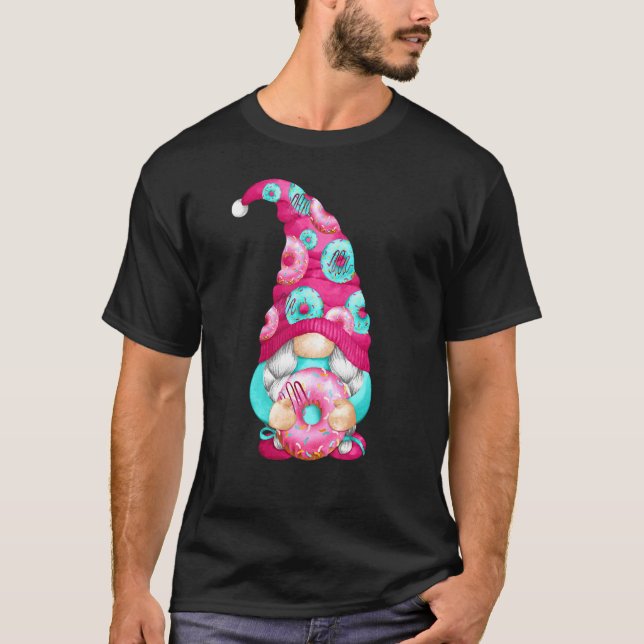 T-shirt Gnome de beignet avec un motif mignon pour jardini (Devant)