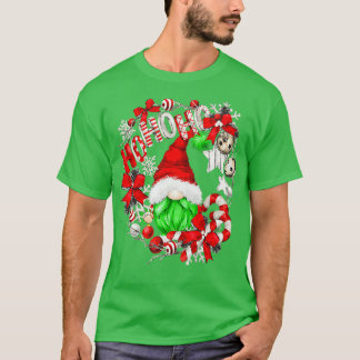 T-shirt Gnome de Noël de la famille à poitrine verte