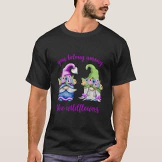 T-shirt Gnome de printemps Vous appartenez parmi les fleur