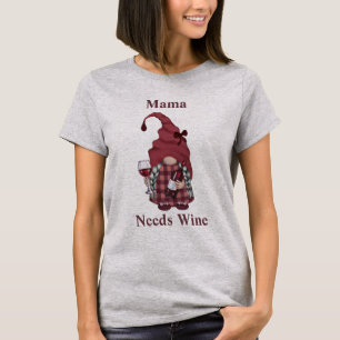 T-shirt Gnome de vin Maman a besoin de vin Personnaliser D