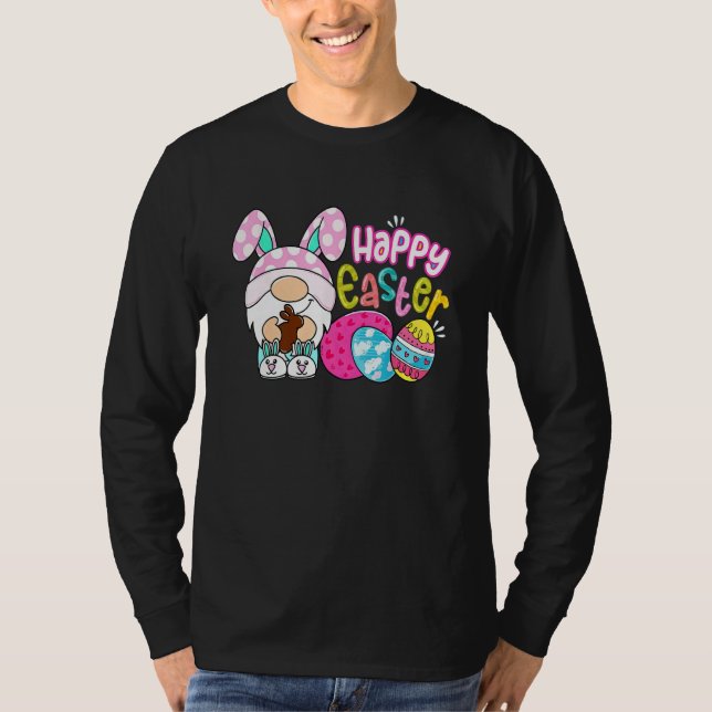 T-shirt Gnome Easter Eggs Hunting Bunny Gnome Gnomies Happ (Devant)