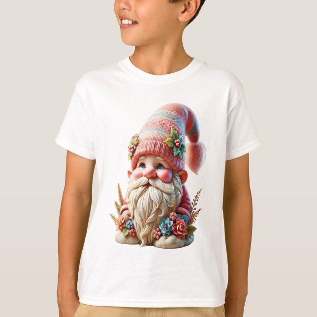 T-shirt Gnome en fleurs  (Devant)