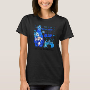 T-shirt Gnome En Novembre Nous Portons Blue Diabetes Sensi