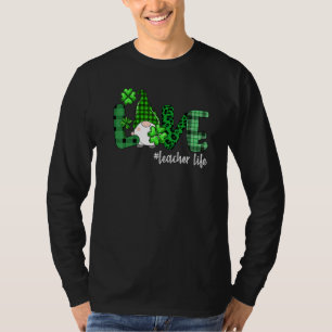 T-shirt Gnome Enseignant St Patrick's Day Amour Enseignant