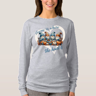 T-shirt Gnome Est Là Où Est Le Coeur | Automne Gnome