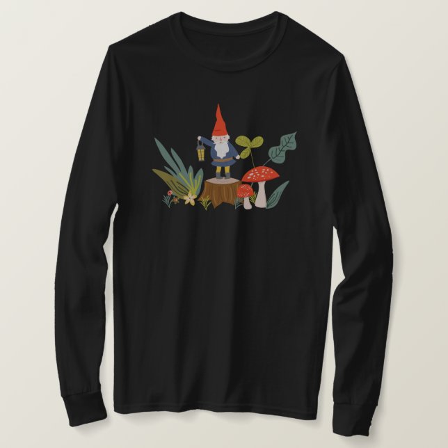 T-shirt Gnome et champignon de Woodland (Design devant)