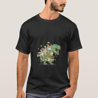 T-shirt Gnome féminin sur T-Rex dinosaure Halloween