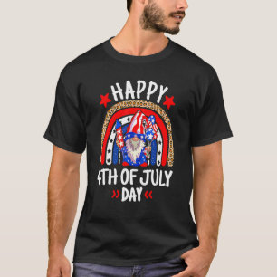 T-shirt Gnome Fête de l'Indépendance Usa Day Happy 4th O