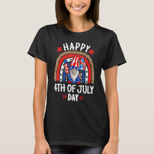 T-shirt Gnome Fête de l'Indépendance Usa Day Happy 4th O