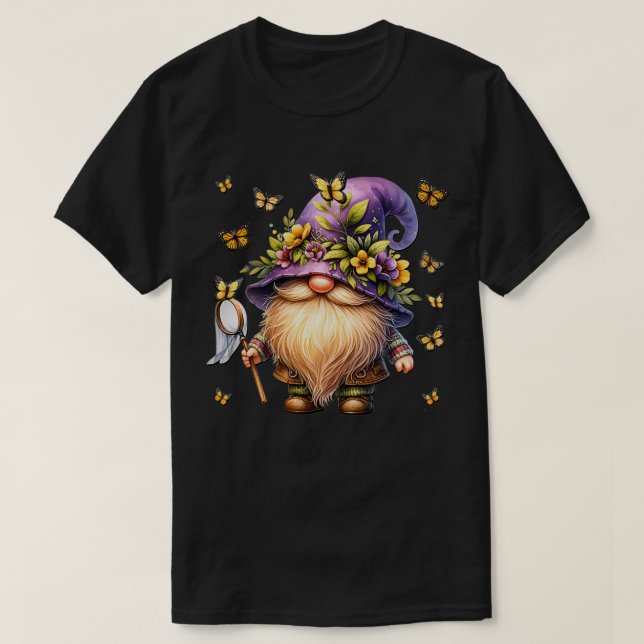 T-shirt Gnome florale mignonne à fleurs de printemps Graph (Design devant)