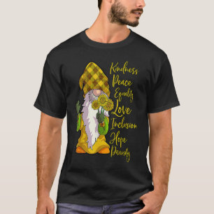 T-shirt Gnome gentillesse Paix Égalité Amour Inclusion Esp