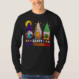 T-shirt Gnome groovy heureux de Hallothanksmas Halloween h