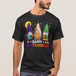 T-shirt Gnome groovy heureux de Hallothanksmas Halloween h