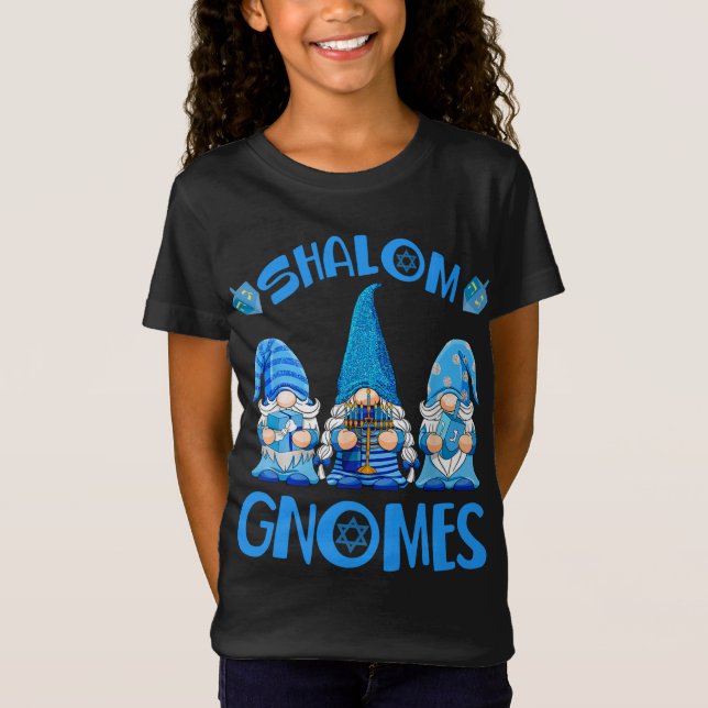 T-Shirt Gnome Hanoukka Drôle Juif Shalom Gnomes Chanukah (Devant)