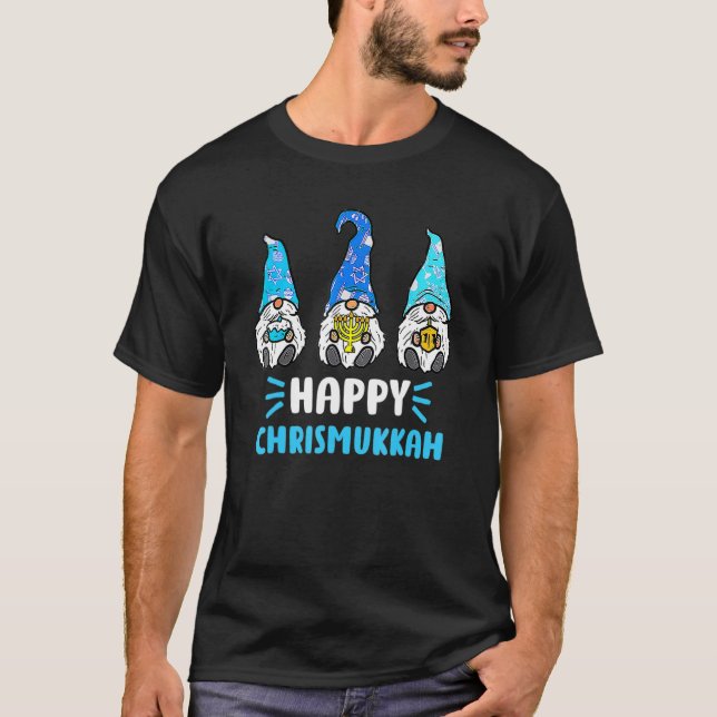 T-shirt Gnome Happy Chrismukkah 2022 Menorah Jewish Hanukk (Devant)