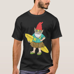 T-shirt Gnome Hawaiienne De Surf Ici Aujourd'Hui Partis À