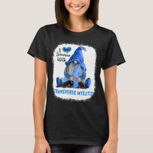 T-shirt Gnome J'aime Quelqu'un Atteint de Myélite Transver
