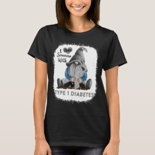 T-shirt Gnome J'aime Quelqu'un Avec Diabète De Type 1