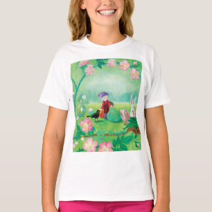 T-shirt Gnome jardiner, Blackbird, Hérisson et lapin blanc