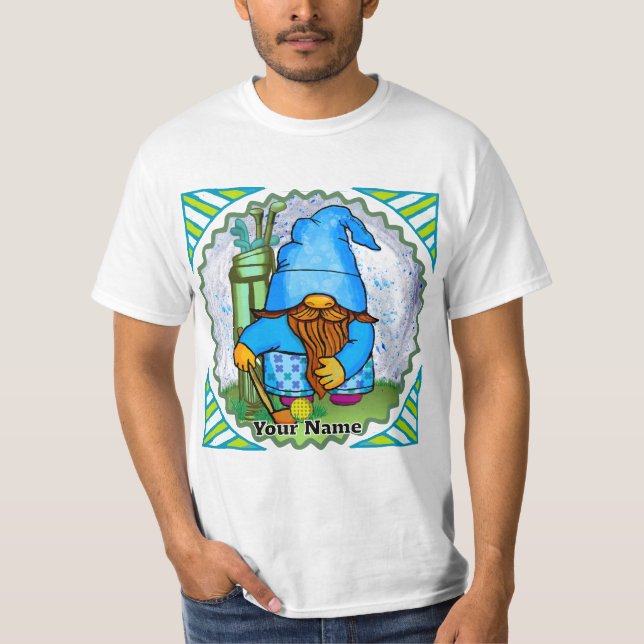 T-Shirt Gnome jouant au golf (Devant)