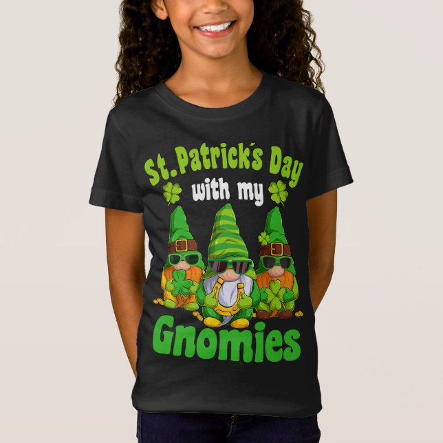 T-Shirt Gnome Jour de la Saint Patrick Gnomies (Devant)