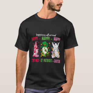 T-shirt Gnome Joyeuse Saint-Valentin Saint-Patrick Pâques