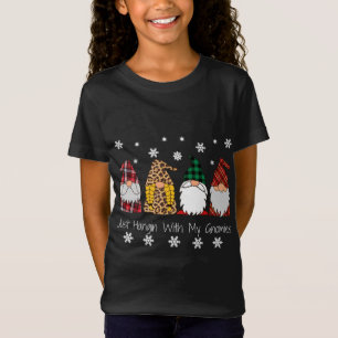 T-Shirt Gnome Joyeux Noël Joué Hangin Avec Mes Gnomes