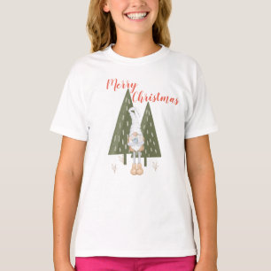 T-shirt Gnome Joyeux Noël Pour Fille Correspondant