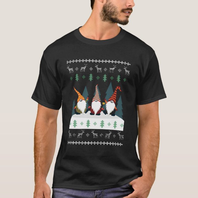 T-shirt Gnome Laide Dans La Forêt (Devant)
