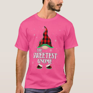 T-shirt Gnome le plus doux Buffalo Plaid Matching Family G