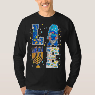 T-shirt Gnome LOVE Hanoukka Dreidel Menorah Chanukah 2022